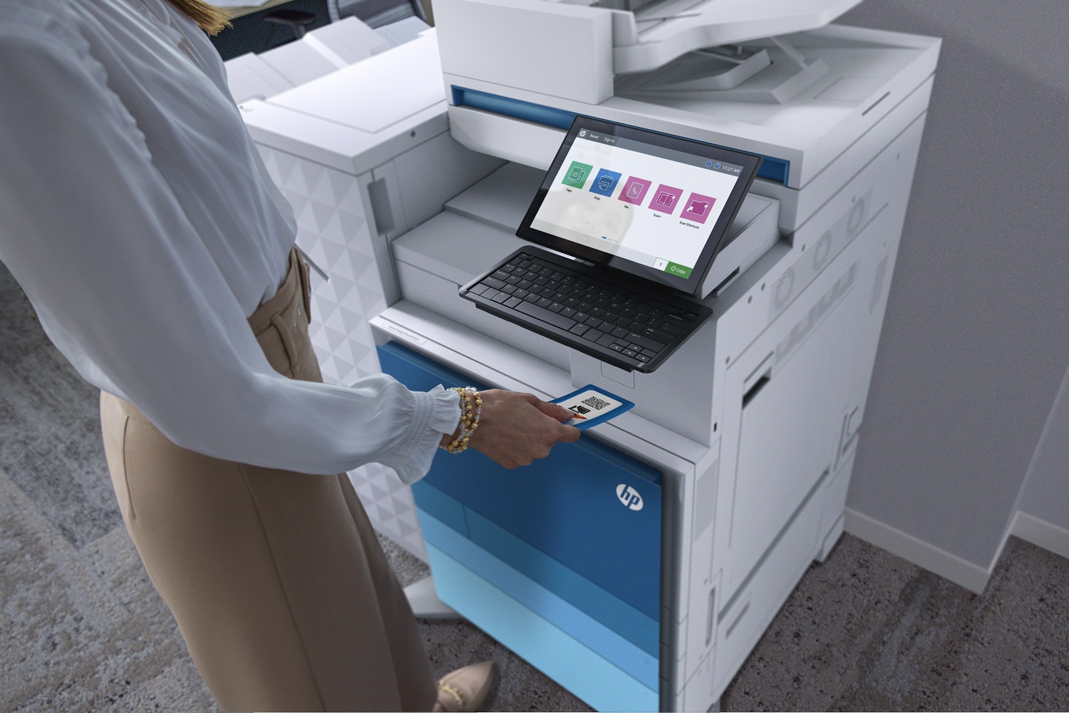 HP Drucker mit Kartenleser zu Authentifizierung
