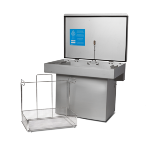 Formlabs Rinse Bucket V2 – Großvolumiges Nachbearbeitungssystem für die Reinigung von SLS-3D-Druckteilen.