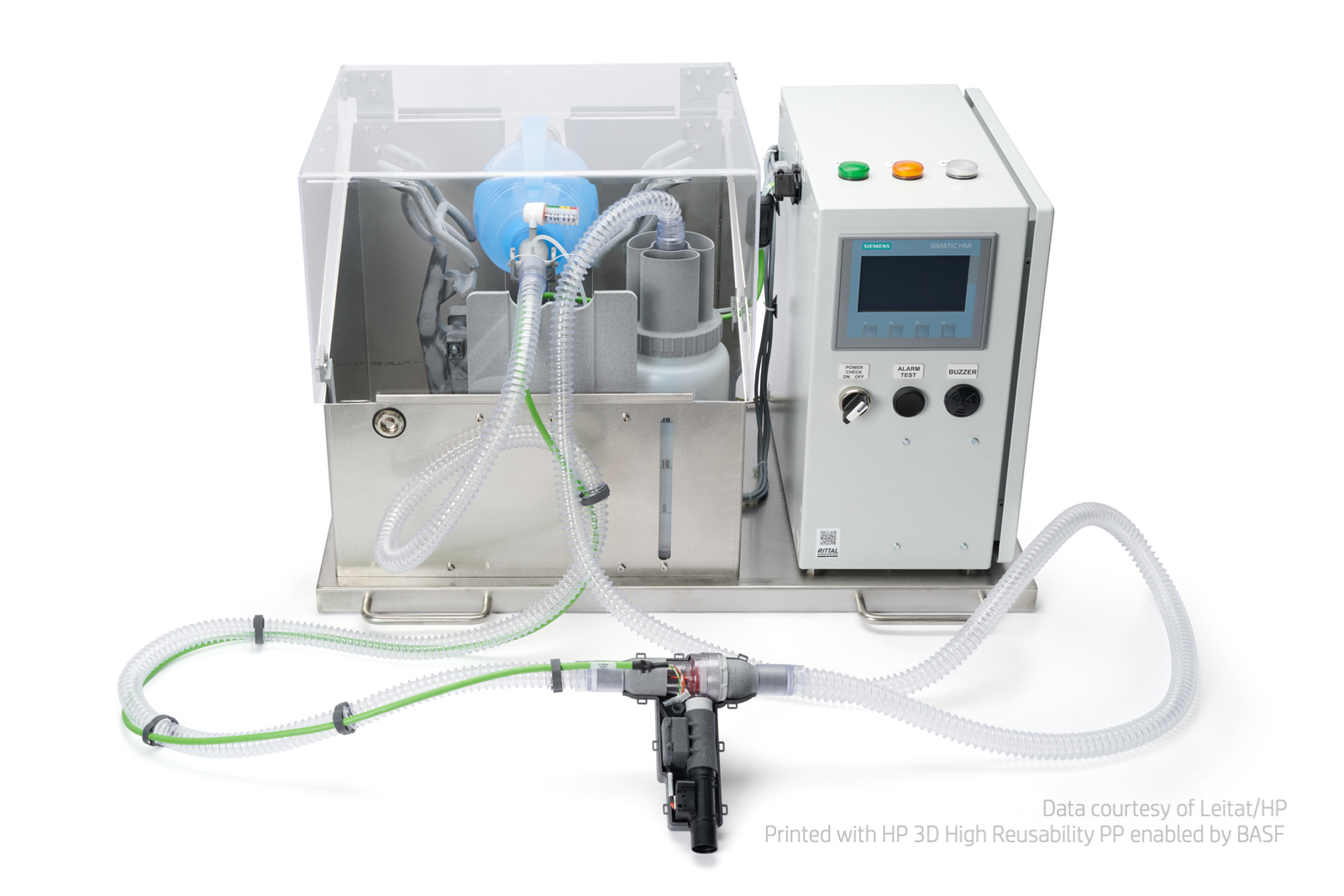 Ventilator-Komponenten aus HP Jet Fusion PP (Polypropylen)